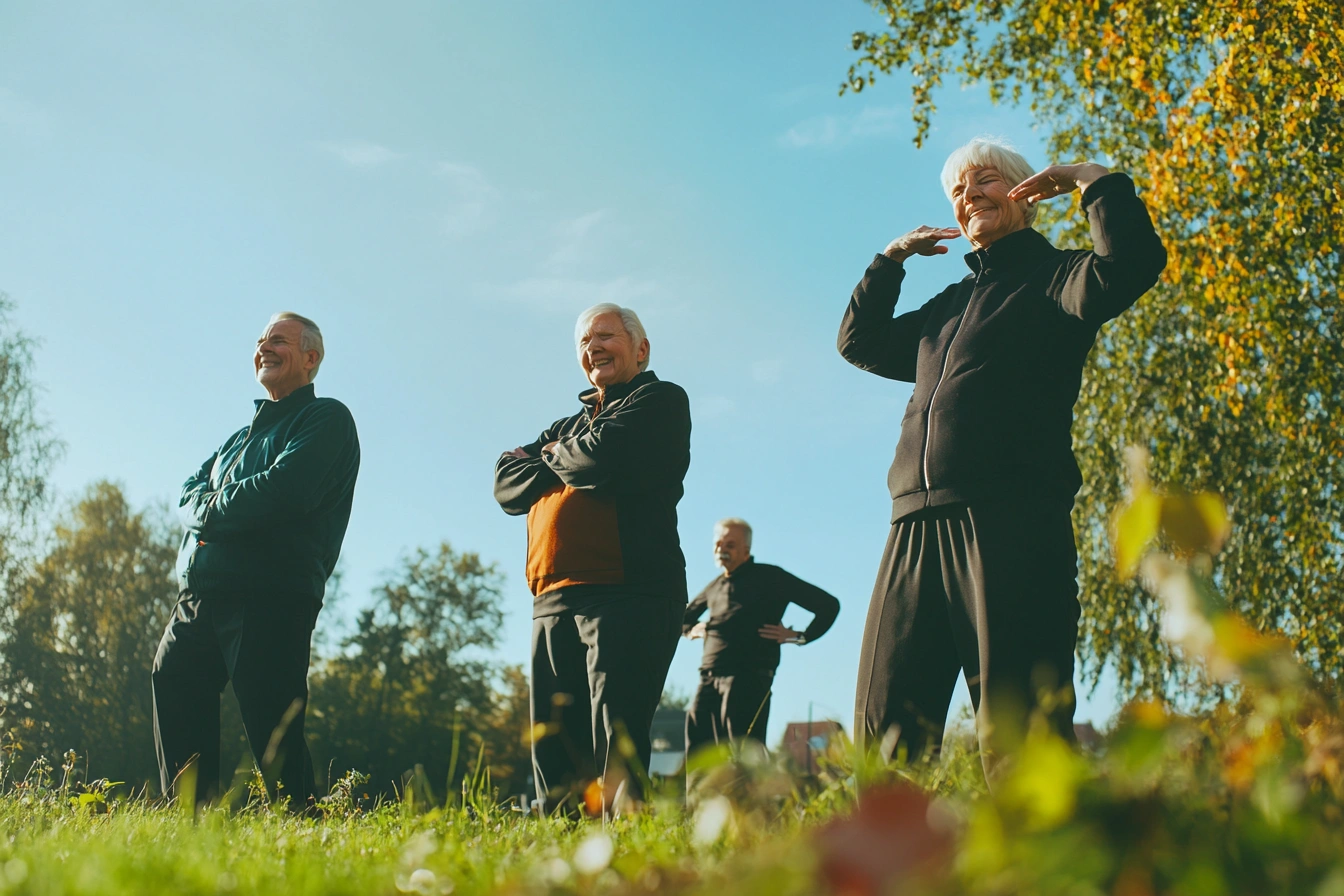 Активні пенсіонери займаються спортом